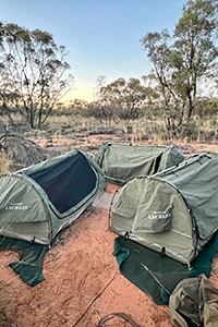 Tents pitched at Mungo National Park.